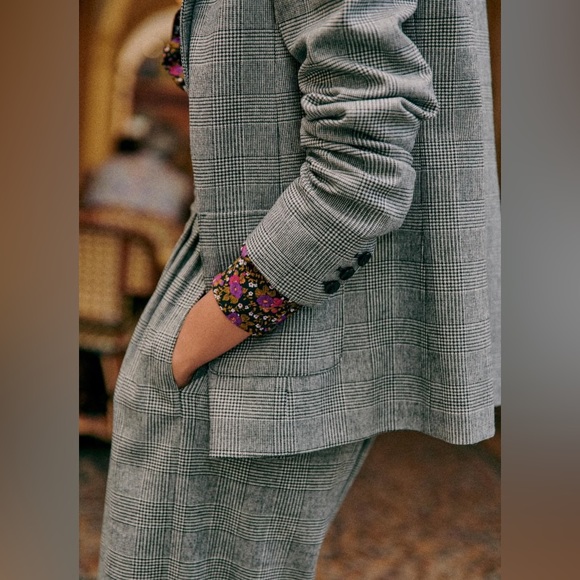 Sezane Tina jacket in London Check, size FR 42/US 10 - Picture 3 of 6